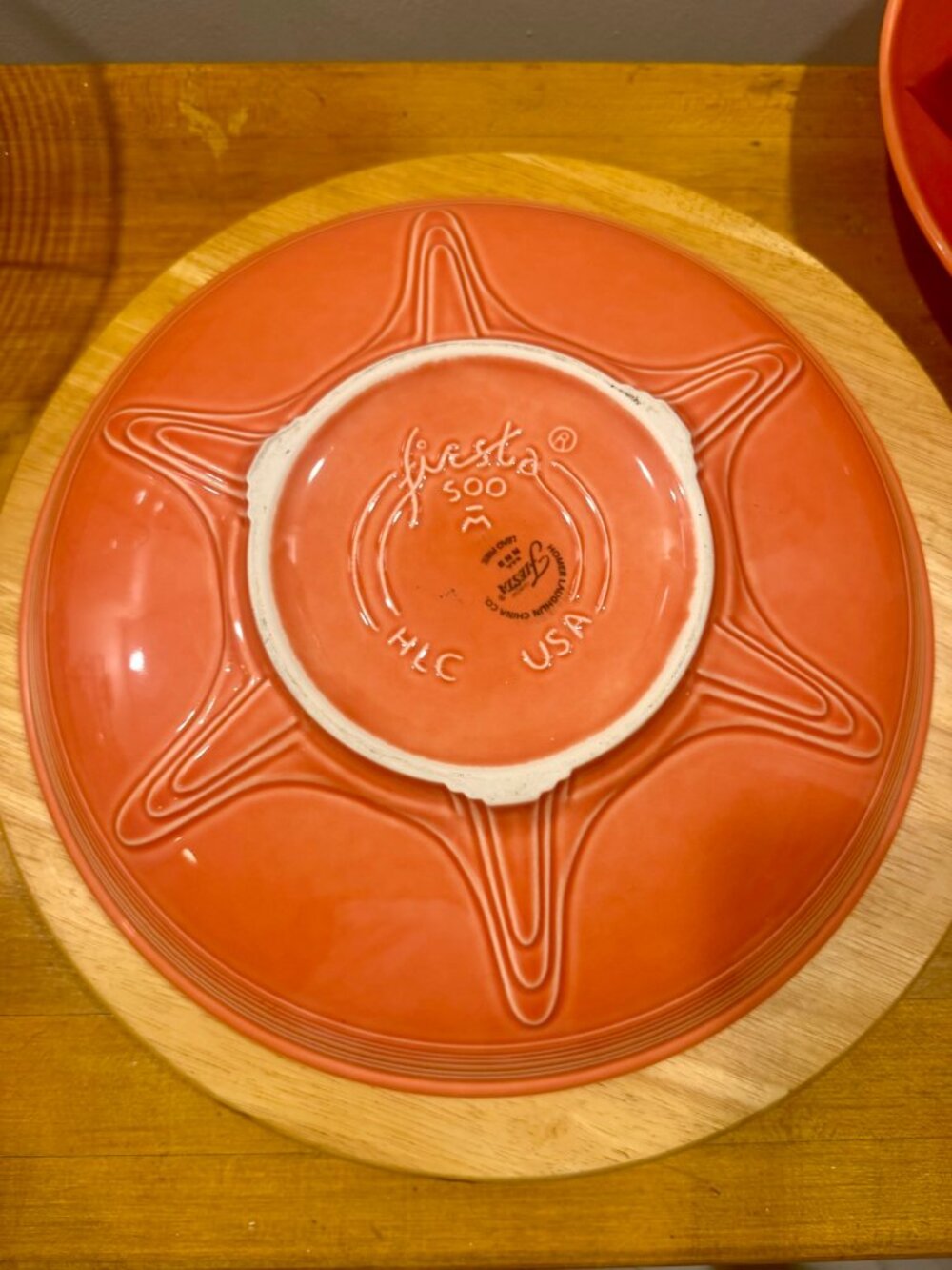Fiesta 500 Persimmon Presentation Serving Bowl Pasta HLC USA Homer Laughlin